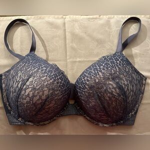Victoria's Secret Lace Bra & Underwear Set in - Deep Blue